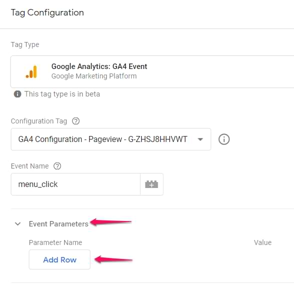 Once you've set up the event tags, assign the Just Links trigger to them. Save the tags and refresh GTM's Preview mode to verify if the GA4 event tags for Menu Link Clicks have fired.